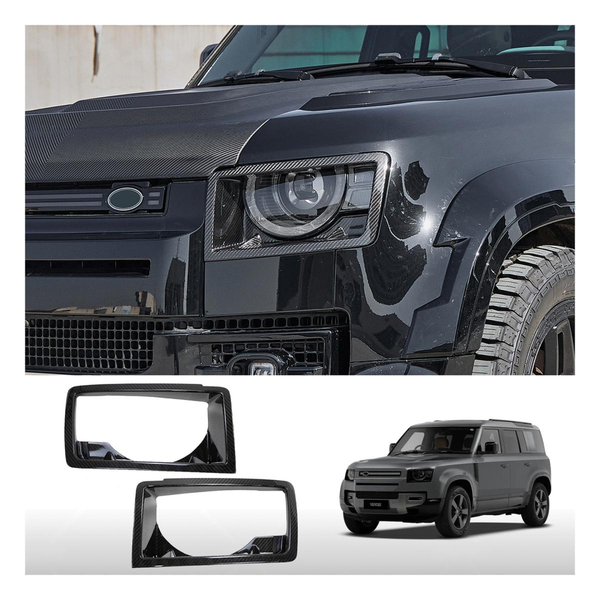 TITANSCHILD – Frontscheinwerfer-Abdeckungen Carbon für Land Rover Defender L663 - Hauptbild
