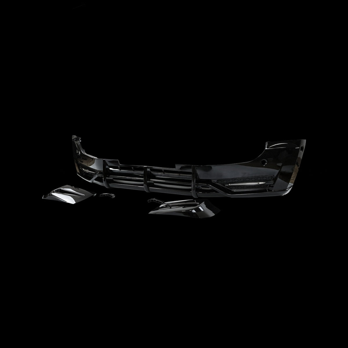 TITANSCHILD – Frontlippe Splitter mit Licht für Defender 90/110/130 - Detailansicht