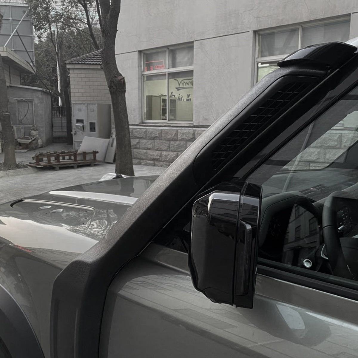 TITANSCHILD – Schnorchel Kit Matt Schwarz für Defender L663 90/110/130 - Detailansicht