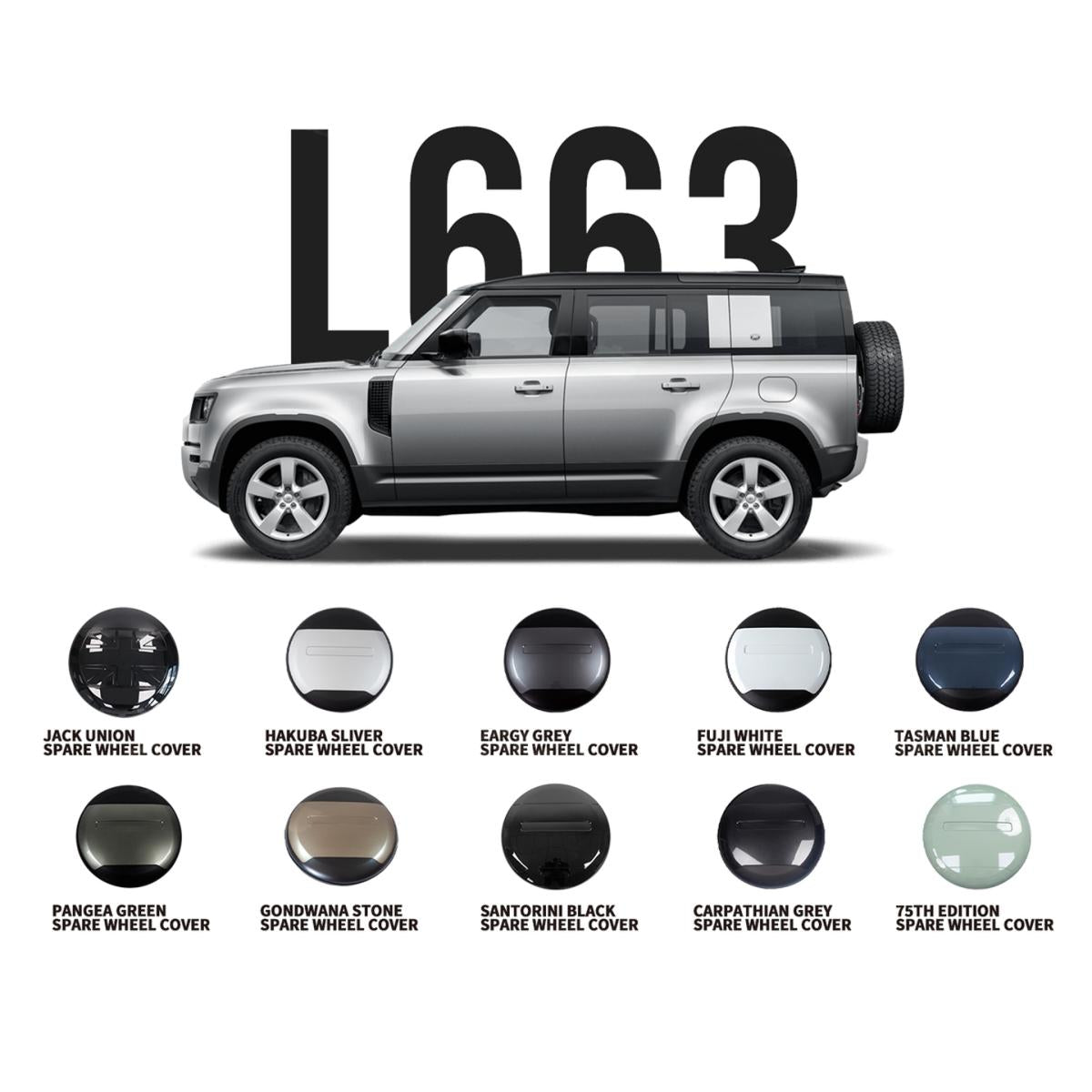 TITANSCHILD – Ersatzradabdeckung ABS für Land Rover Defender 2020 - Hauptbild