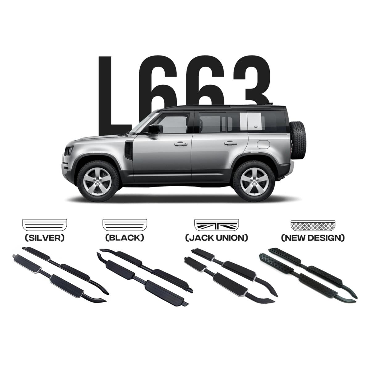 TITANSCHILD – Seitentritt Running Boards Aluminium für Defender 110 (L663) - Hauptbild