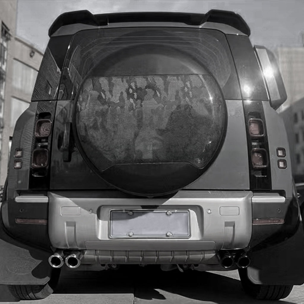 TITANSCHILD – Phantom Ersatzradabdeckung Schwarz ABS für Defender 90/110/130 - Weitere Ansicht