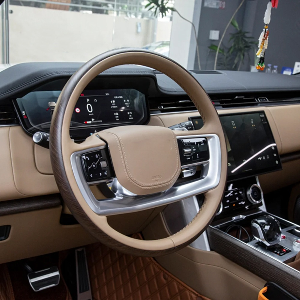 TITANSCHILD – Exklusives Holzlenkrad Braun für Range Rover - Detailansicht