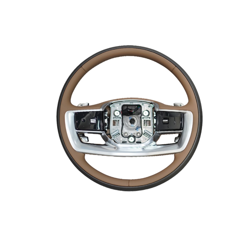 TITANSCHILD – Exklusives Holzlenkrad Braun für Range Rover - Montageansicht