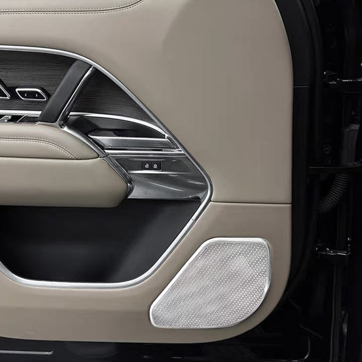 TITANSCHILD – Lautsprecherabdeckungen Innenraum für Range Rover (ab 2022) - Detailansicht