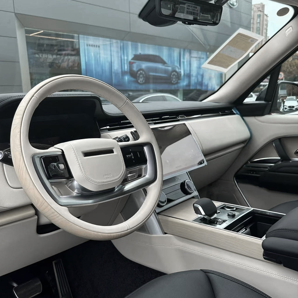 TITANSCHILD – Weißes Holzlenkrad Exklusiv für Range Rover - Seitenansicht