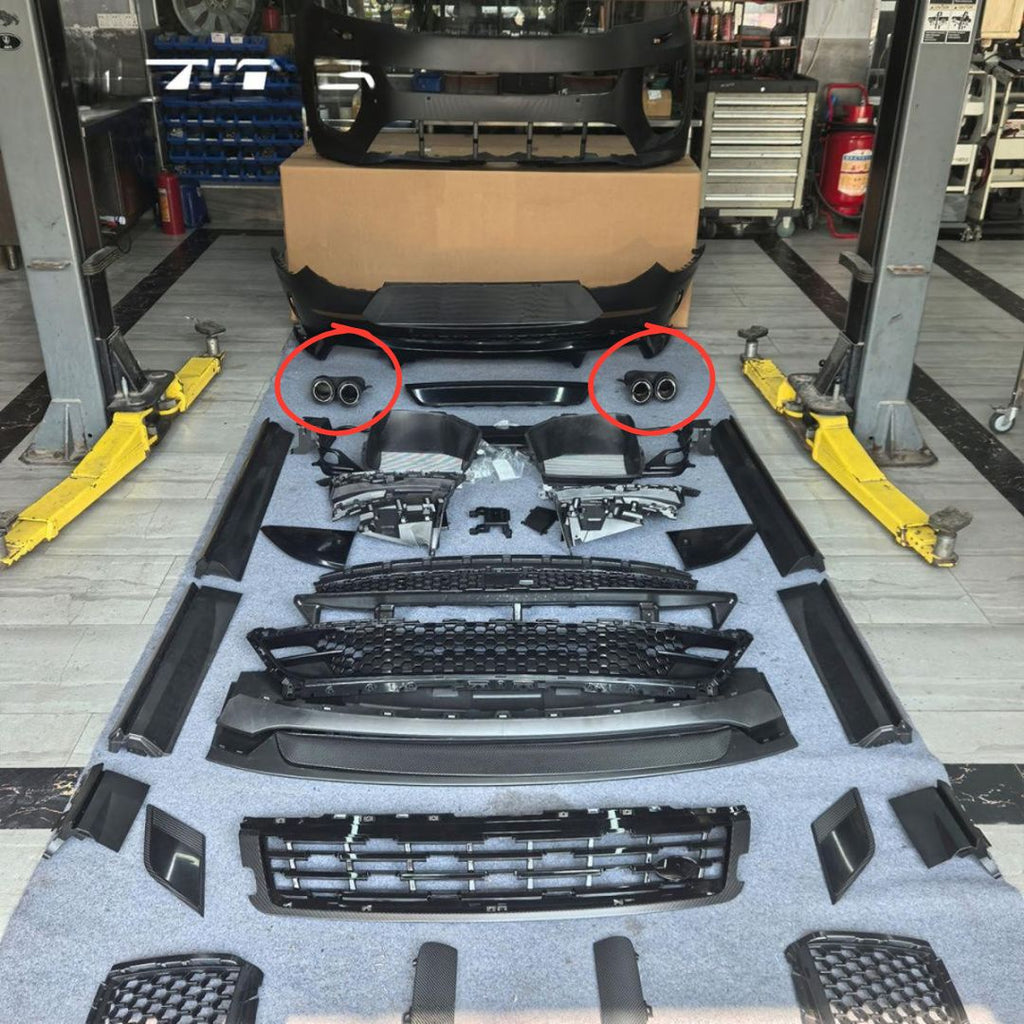 TITANSCHILD – Carbon Heckauspuff für Range Rover Sport - Detailansicht