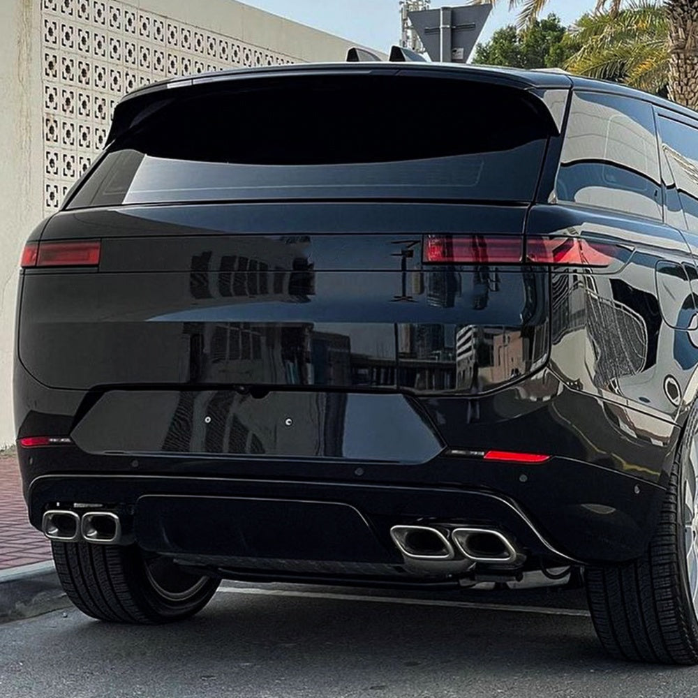 TITANSCHILD – Quadratische Heckauspuffblenden für Range Rover Sport - Seitenansicht
