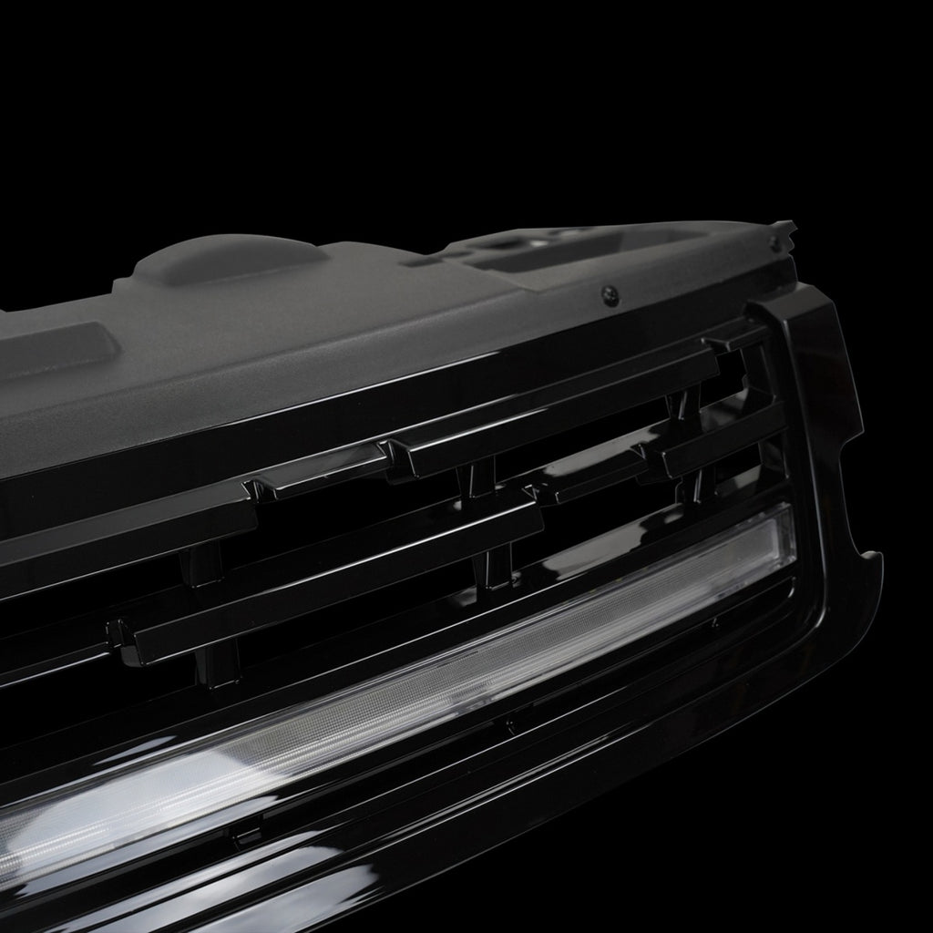 TITANSCHILD – Schwarzer LED Front-Kühlergrill für Range Rover Sport - Montageansicht