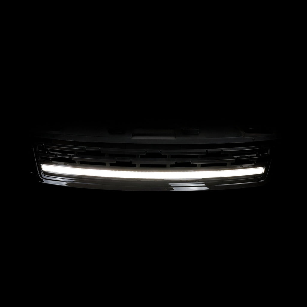 TITANSCHILD – Schwarzer LED Front-Kühlergrill für Range Rover Sport - Nahaufnahme