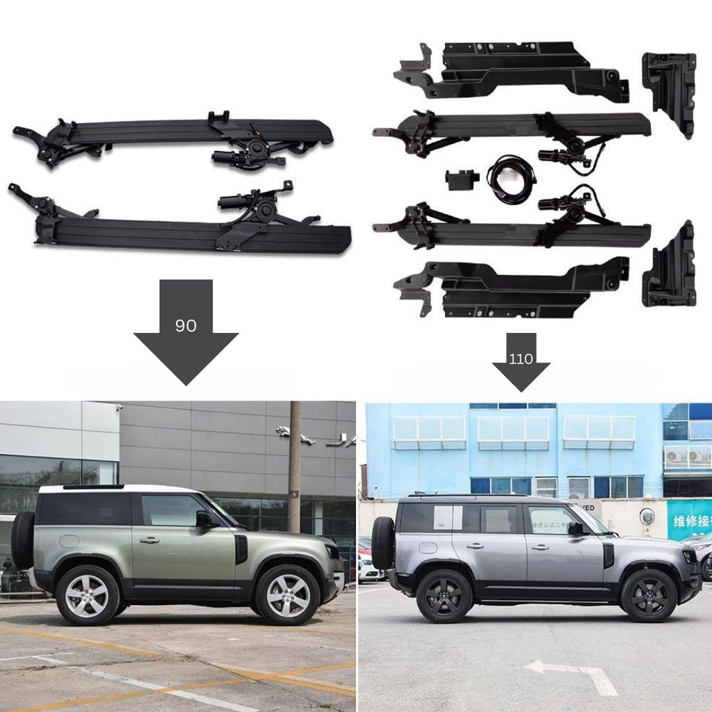 TITANSCHILD – Elektrische Side Steps für Defender 90/110/130 - Nahaufnahme