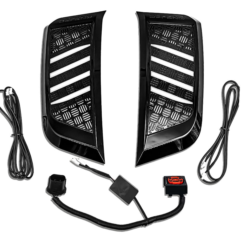 TITANSCHILD – Seitenlüftung mit LED Licht für Land Rover Defender - Seitenansicht