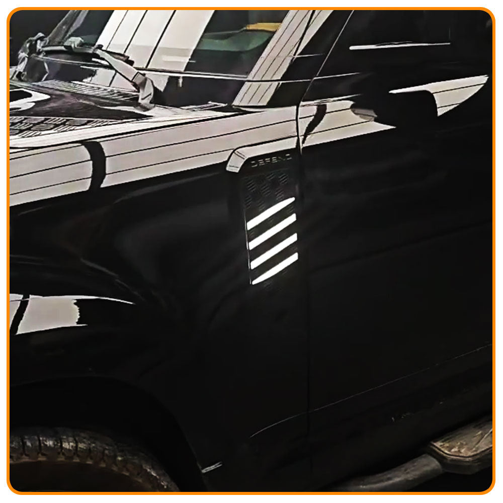 TITANSCHILD – Seitenlüftung mit LED Licht für Land Rover Defender - Detailansicht